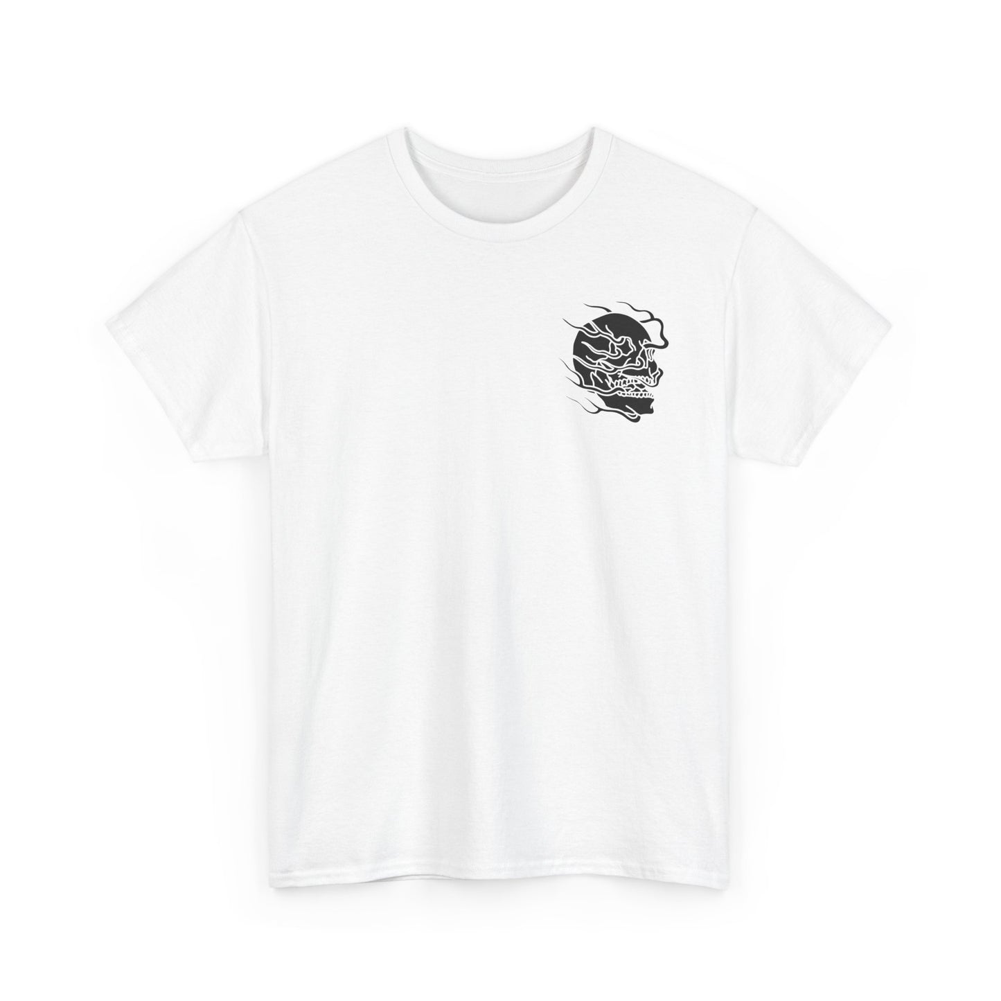 Skull Graphic Tee with Flames