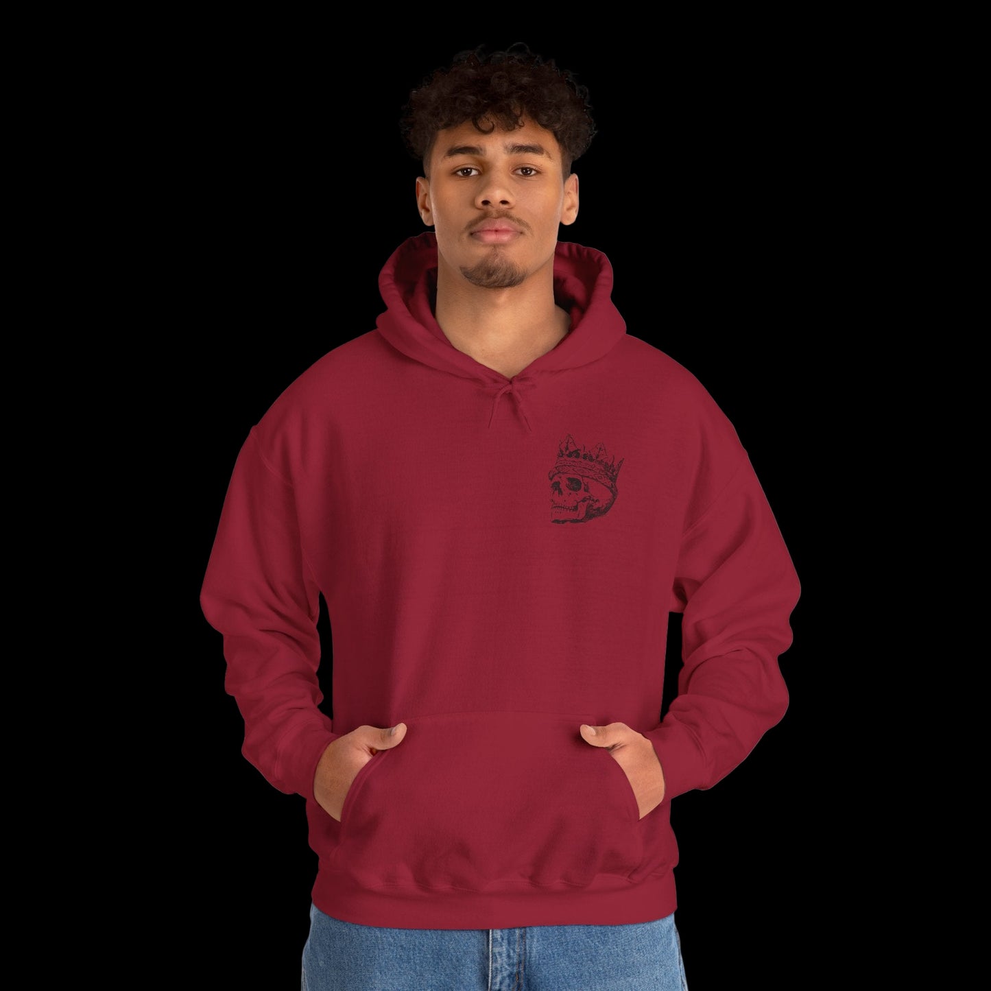 Edgy Skull Heavy Unisex Hoodie