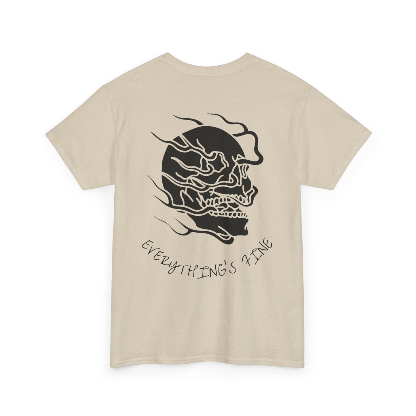 Skull Graphic Tee with Flames