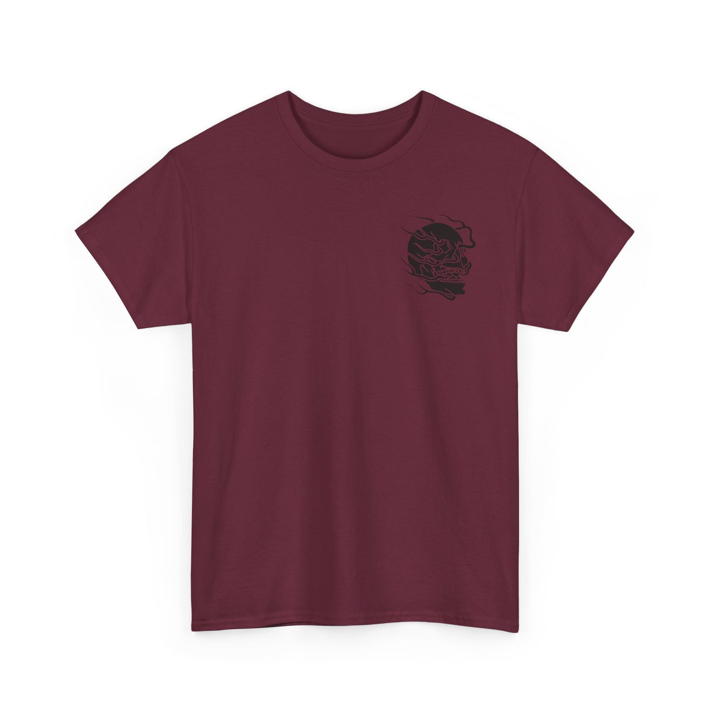Skull Graphic Tee with Flames