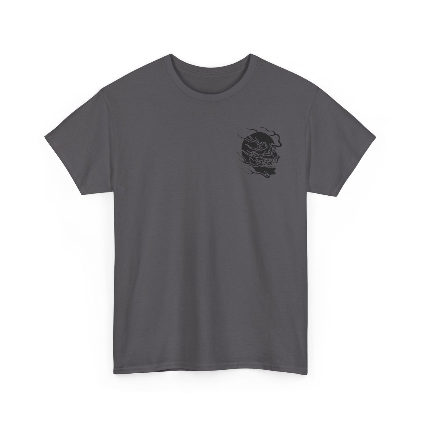 Skull Graphic Tee with Flames