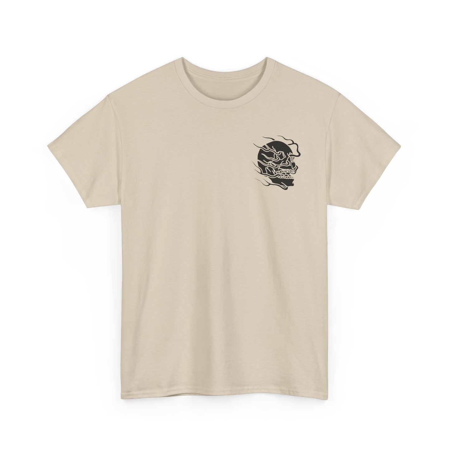 Skull Graphic Tee with Flames