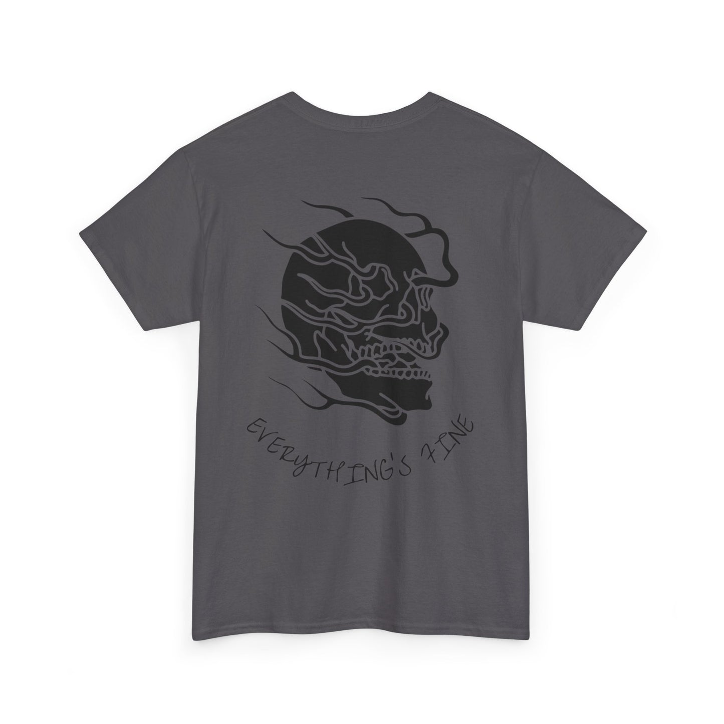Skull Graphic Tee with Flames