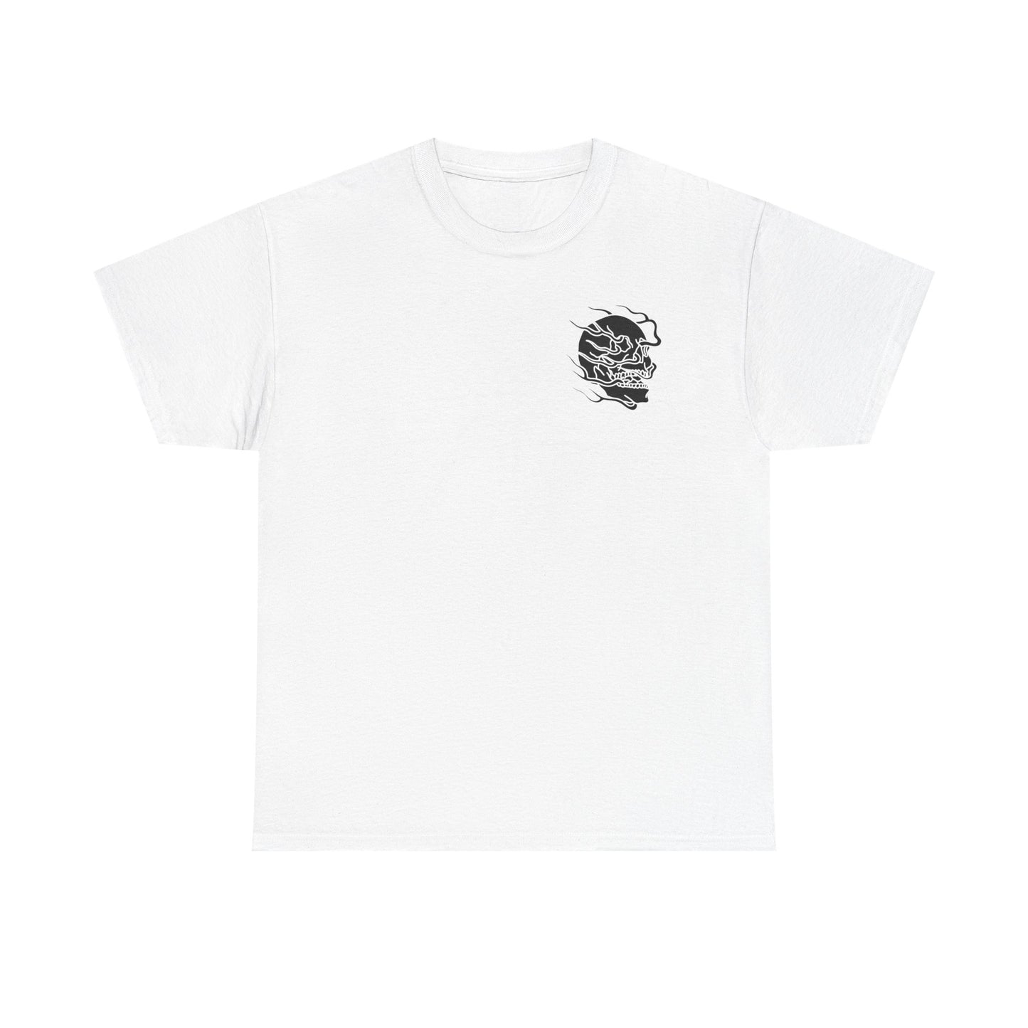 Skull Graphic Tee with Flames