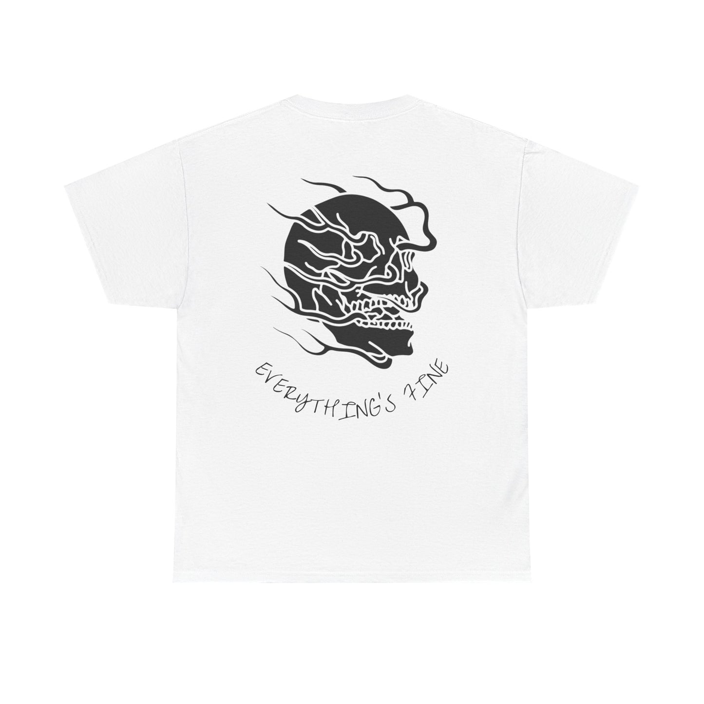 Skull Graphic Tee with Flames