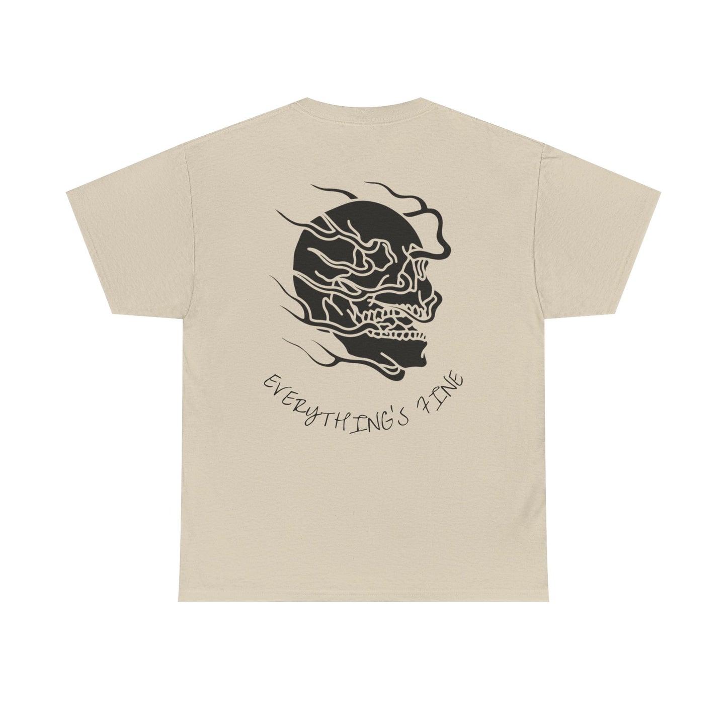 Skull Graphic Tee with Flames