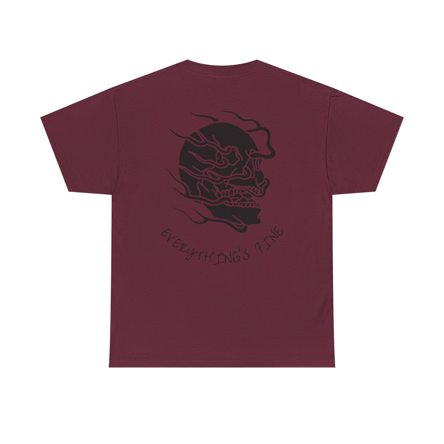 Skull Graphic Tee with Flames