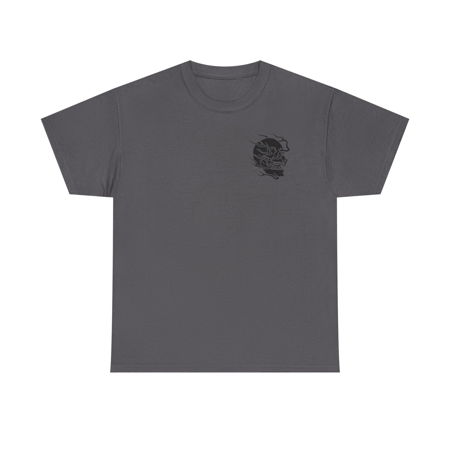 Skull Graphic Tee with Flames