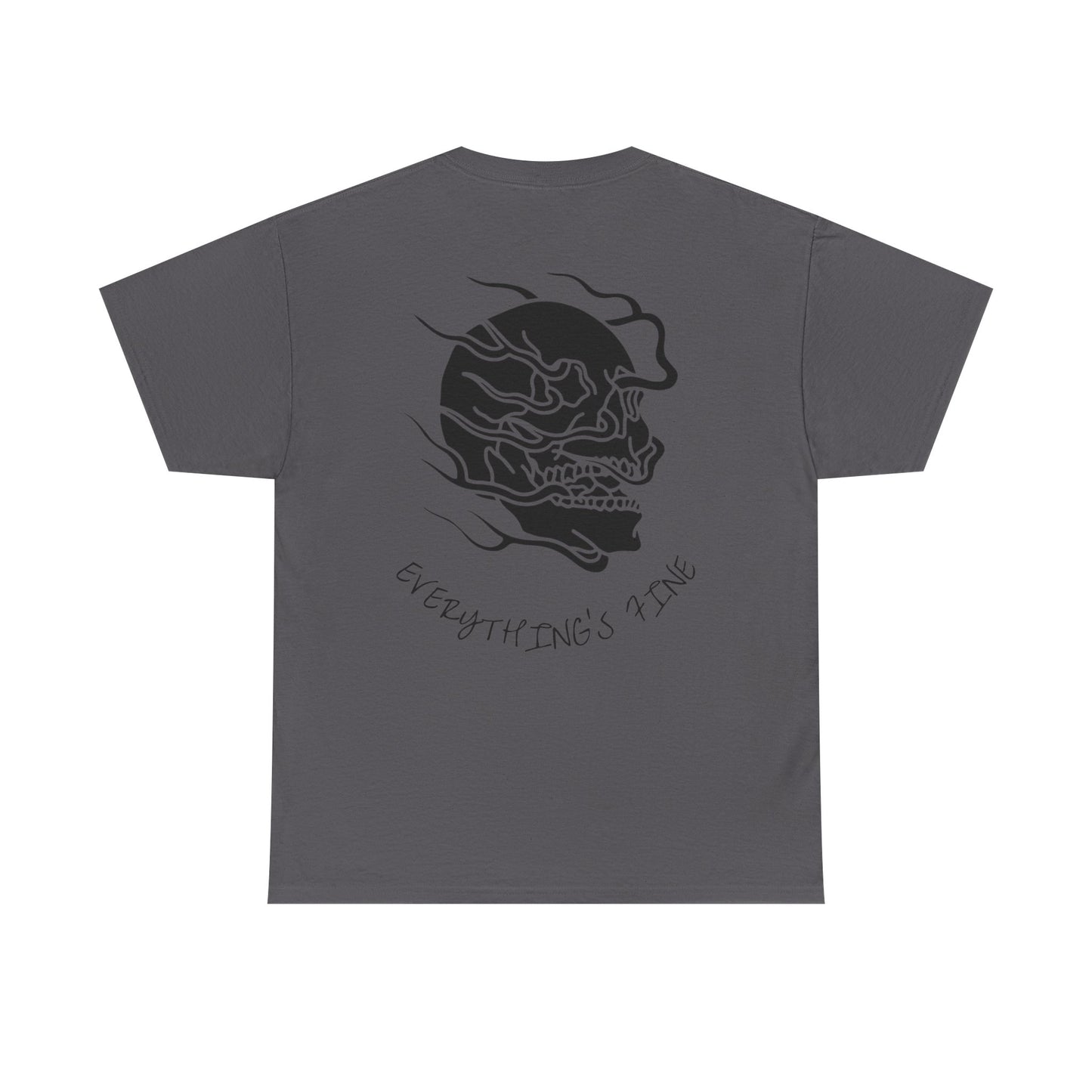 Skull Graphic Tee with Flames