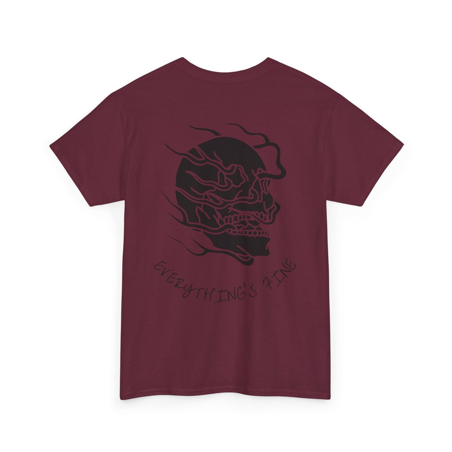 Skull Graphic Tee with Flames