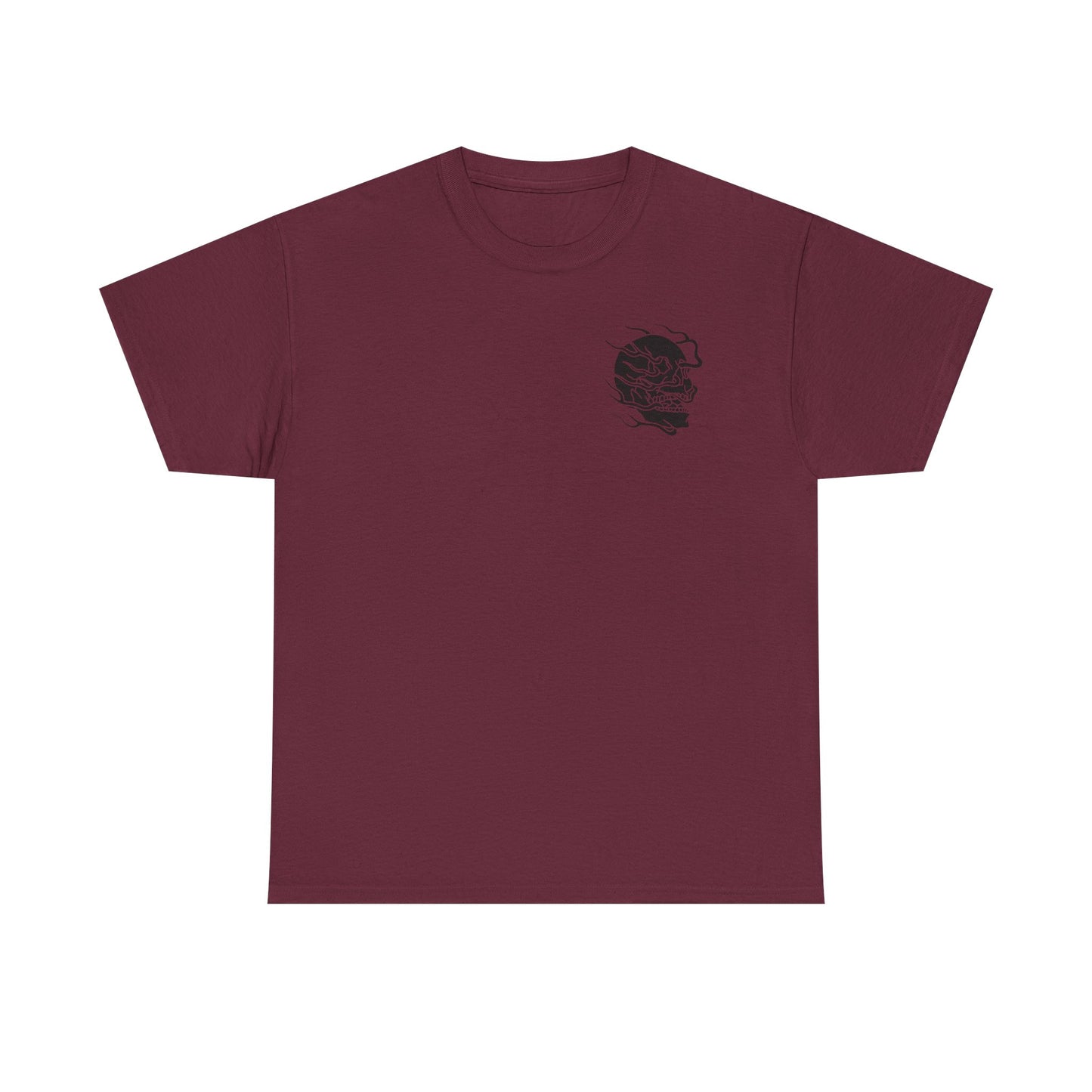 Skull Graphic Tee with Flames