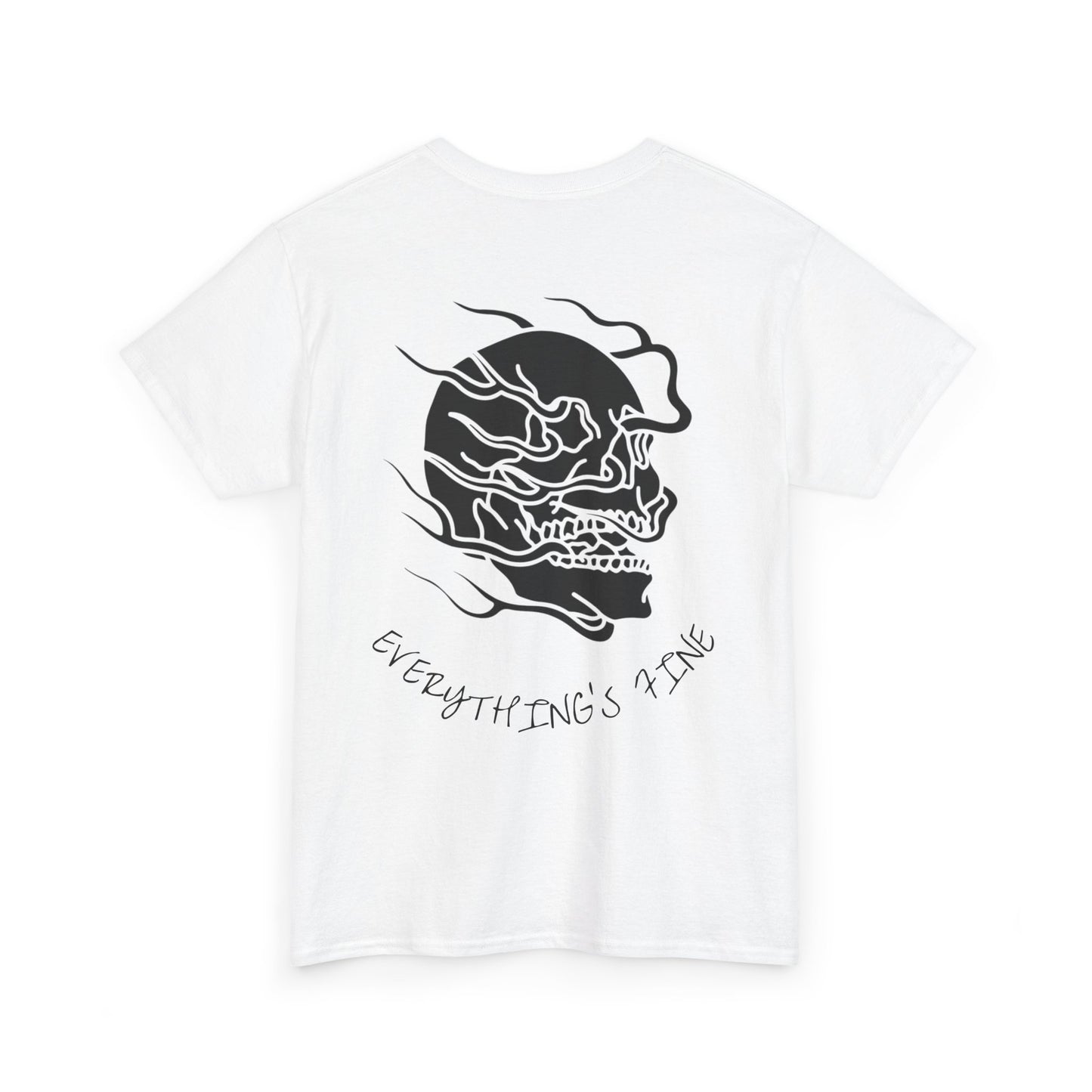 Skull Graphic Tee with Flames