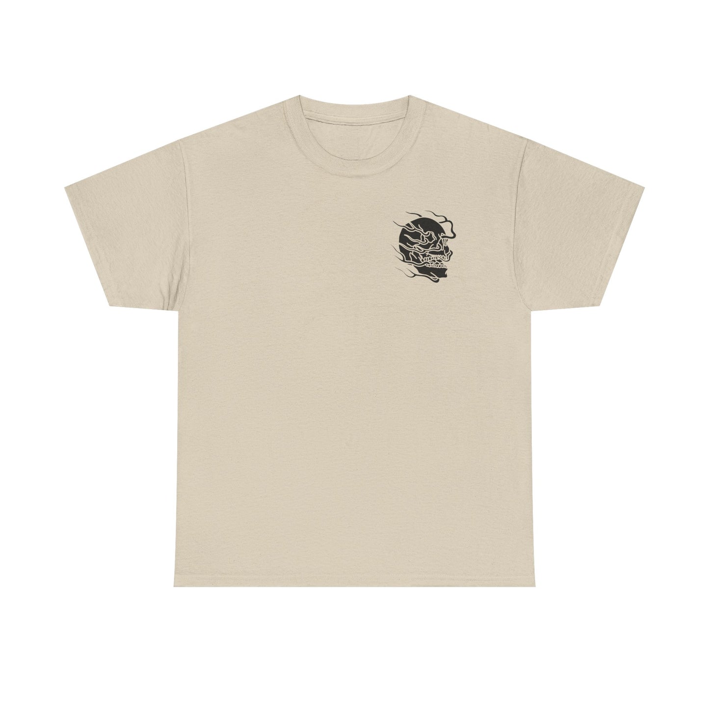 Skull Graphic Tee with Flames
