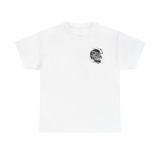Skull Graphic Tee with Flames