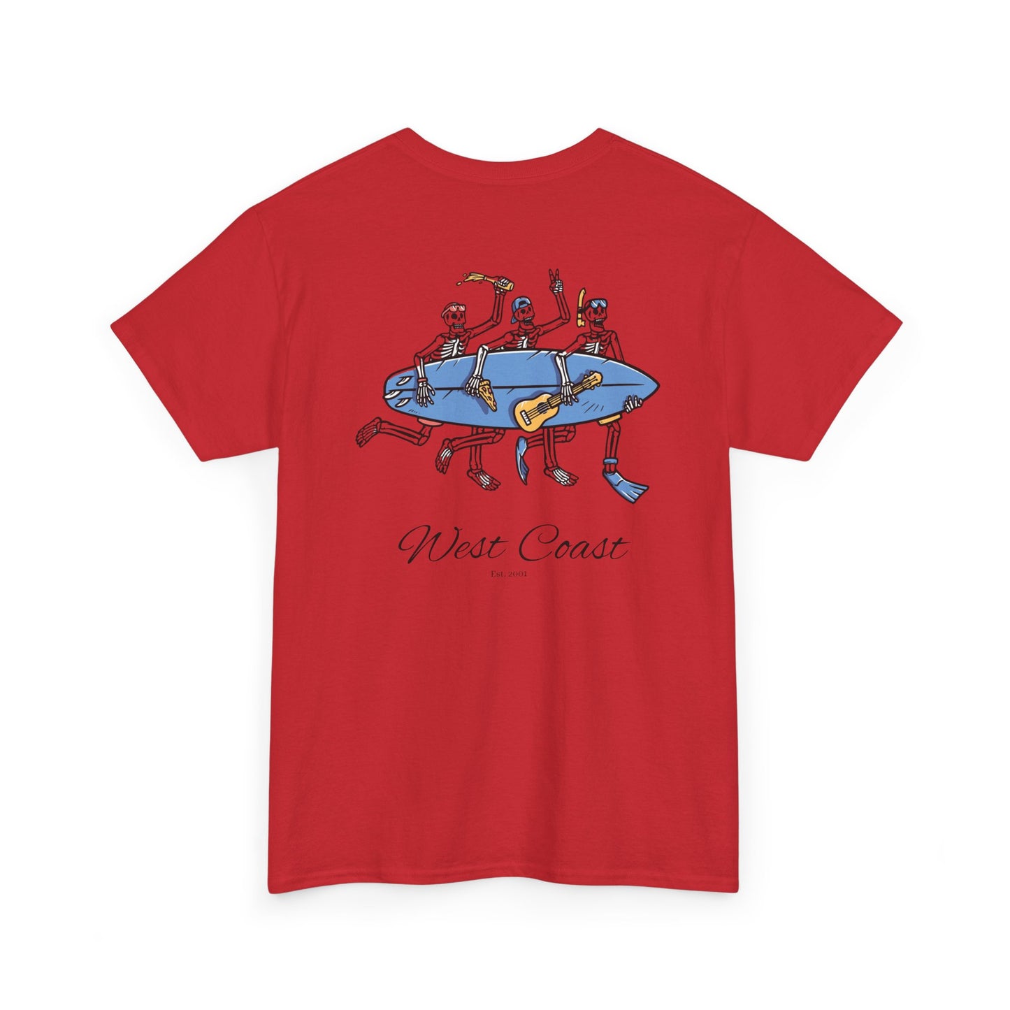 Surfing Skeletons Unisex Tee Shirt