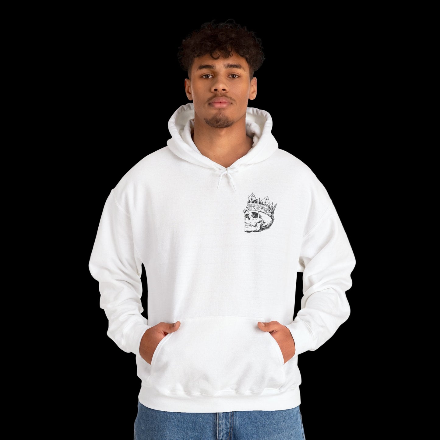 Edgy Skull Heavy Unisex Hoodie