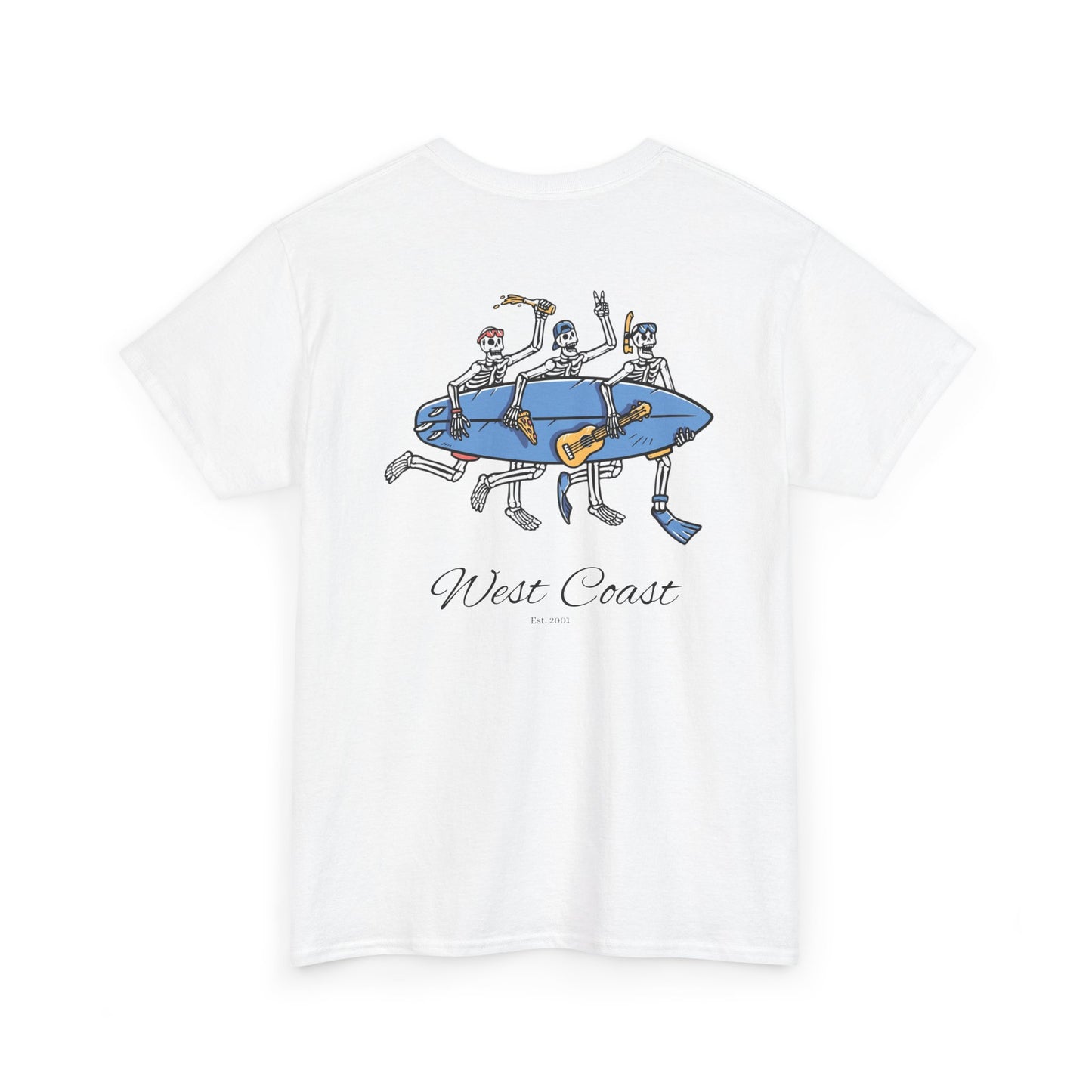 Surfing Skeletons Unisex Tee Shirt