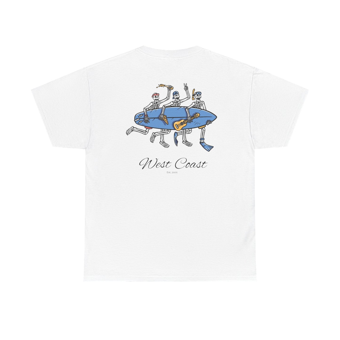 Surfing Skeletons Unisex Tee Shirt