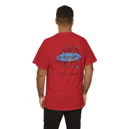 Surfing Skeletons Unisex Tee Shirt